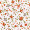 Baumwollstoff Patchwork Blumenranken orange