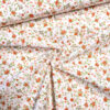 Baumwollstoff Patchwork Blumenranken orange