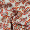 Baumwolle Paisley rot beige