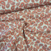 Baumwolle Paisley rot beige