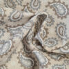 Baumwolle Paisley blau beige