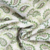 Baumwolle Paisley gruen beige