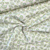 Baumwolle Paisley gruen beige