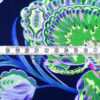 Stoffe Meterware, Viskosestoff der Designerin Marylene Madou, abstrakte Blumen, marineblau-grün