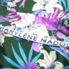 Stoffe Meterware, Viskosestoff der Designerin Marylene Madou, exotische Vögel und Blumen, khaki-pink