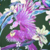Stoffe Meterware, Viskosestoff der Designerin Marylene Madou, exotische Vögel und Blumen, khaki-pink
