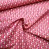 Stoffe Meterware, längselastischer Baumwollstoff (Bengaline), Miniprint pink