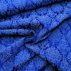 Stoffe Meterware, Jacquard Barock-Ornamente, blau