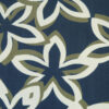 Stoffe Meterware, Polyester-Twill, grafischer Blumenprint, anthrazit-oliv-creme