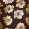 Burda Originalstoff, Jacquard Blumen, schwarz-gold-violett